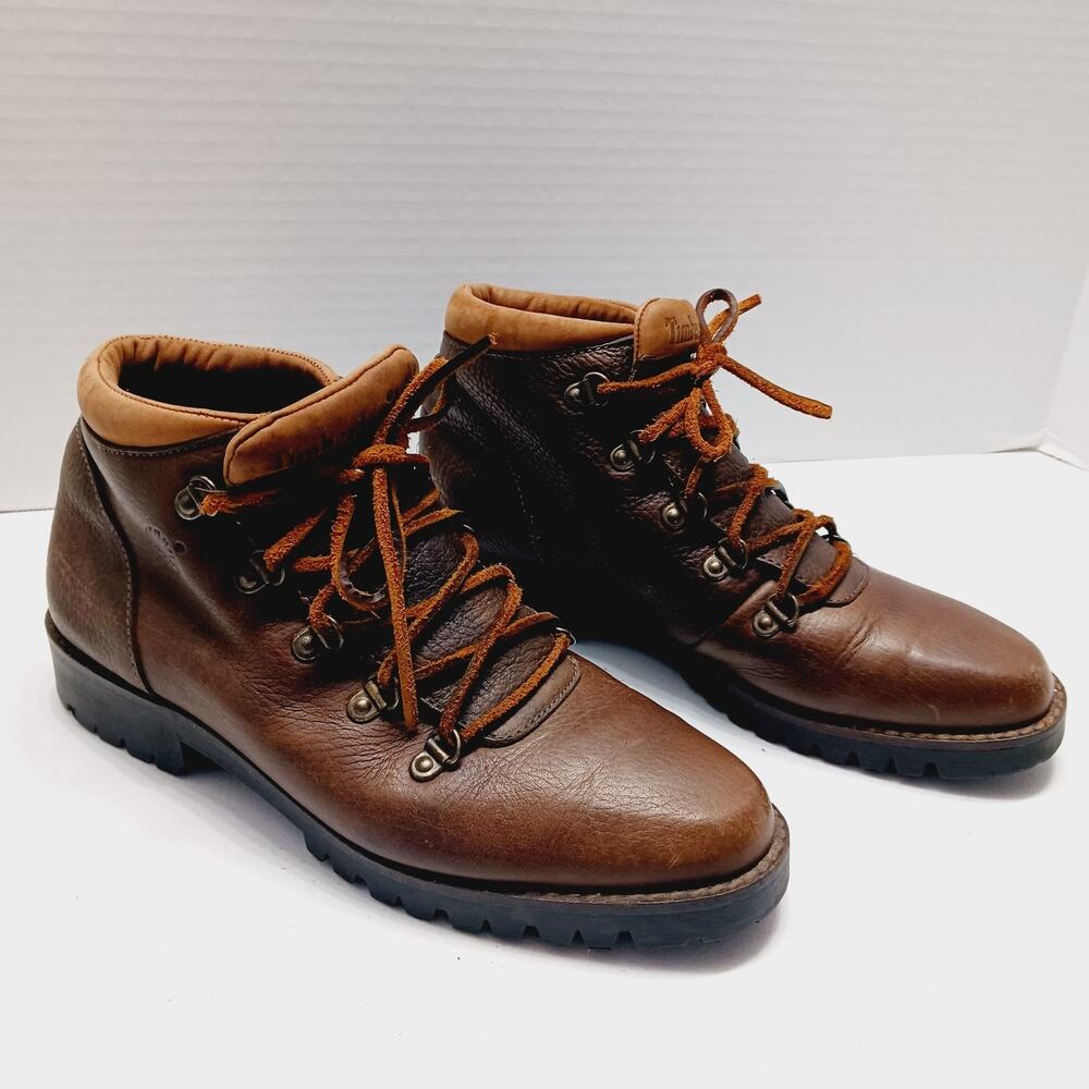 Shoes Women Boot Ankle Timberland Alpine Hiking Eyelet Tie Tongue VTG 96 Sz 7.5M - Picture 1 of 13